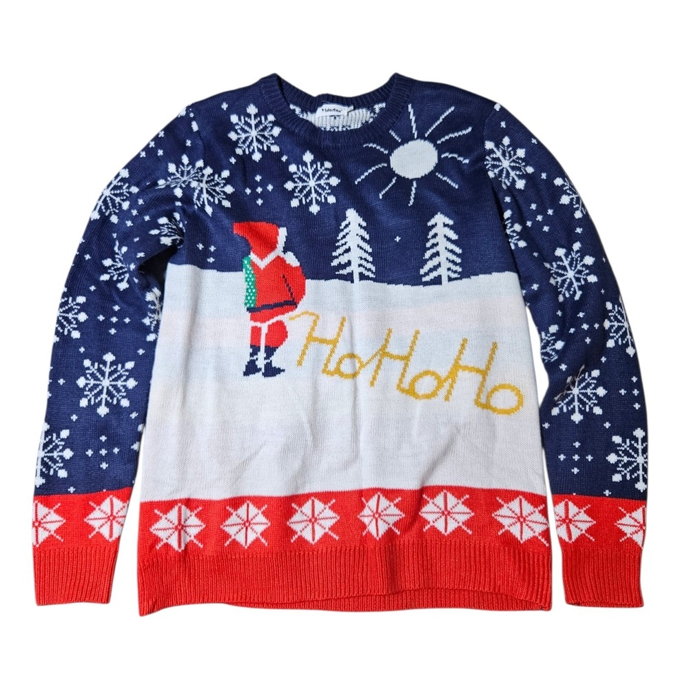 Yidarton Men's Retro "HoHoHo" Sweater‎ Knitted Christmas Jumper Size XL Slimming